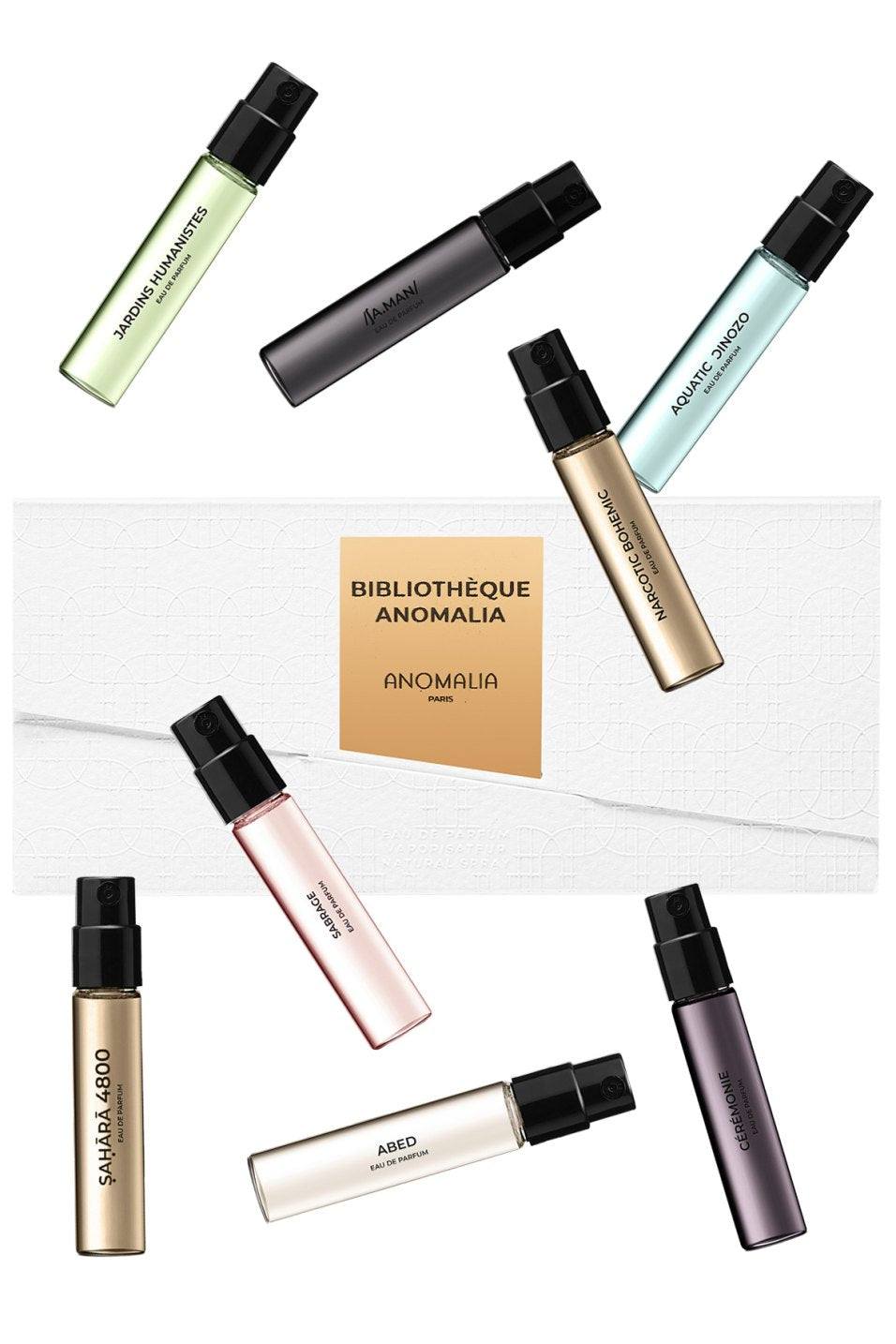 BIBLIOTHÈQUE ANOMALIA un coffret découverte de parfums exceptionnels