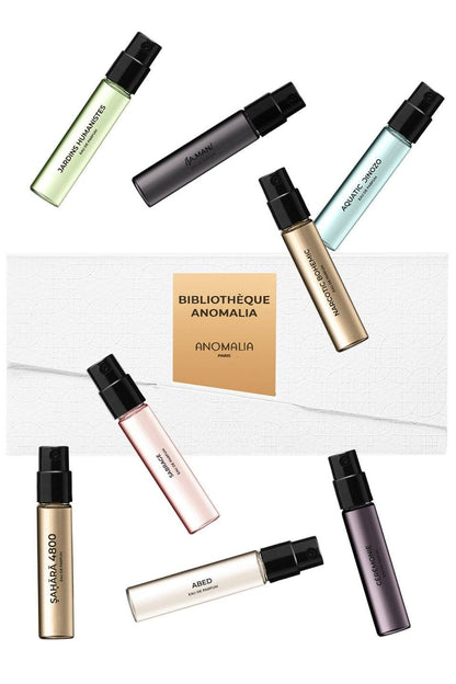 BIBLIOTHÈQUE ANOMALIA coffret découverte de parfums de niche Anomalia Paris